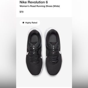 Nike Revolution 6 Womens Running Shoe Size 7